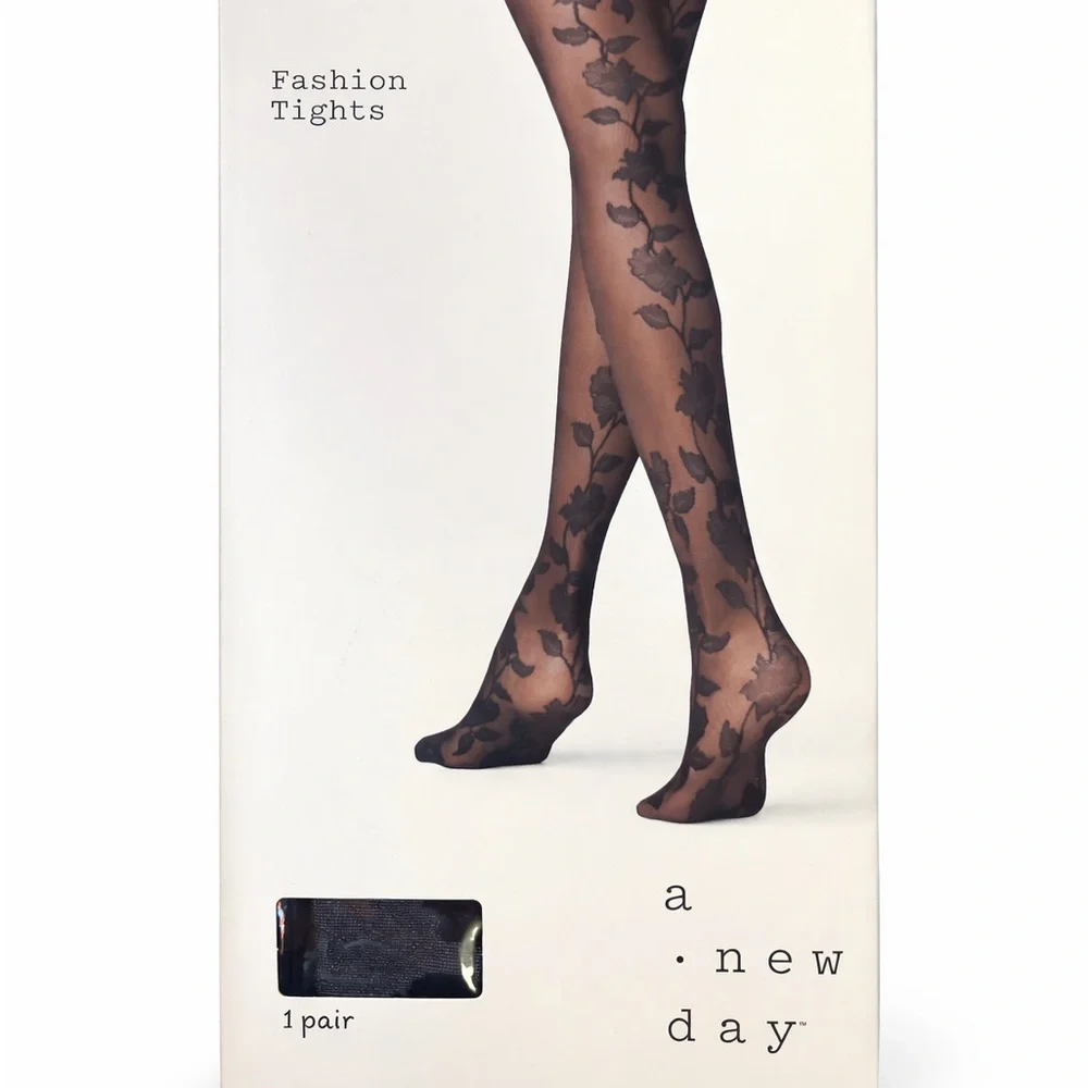 3-Pair Fashion Tights Bundle Floral + Animal Print + Textured |‎ Size S/M